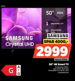 Power SAMSUNG 50" 4K Smart TV TUSOU8075FUXX tilbud