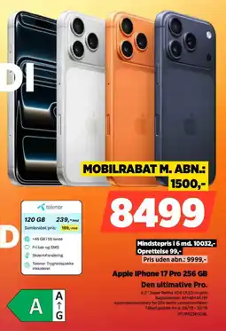 Power Apple iPhone 17 Pro 256 GB IP17PR256GDBL tilbud