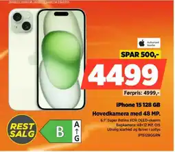 Power iPhone 15 128 GB IP15128GGRN tilbud