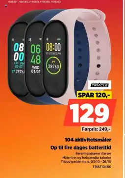 Power TRIACLE 104 aktivitetsmåler TRIAT104BK tilbud