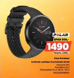 Power POLAR Pacer Pro løbeur POLPACERPBKGY tilbud