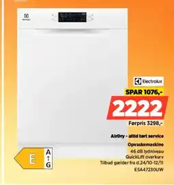 Power Electrolux Opvaskemaskine ESA47230UW tilbud