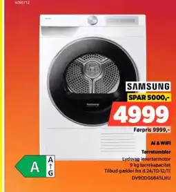 Power SAMSUNG Tørretumbler DV90DG6845LHU tilbud