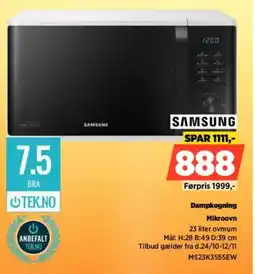 Power SAMSUNG Mikroovn MS23K3555EW tilbud