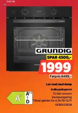 Power GRUNDIG Indbygningsovn GEBD12302B tilbud