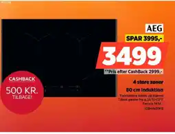 Power AEG 80 cm induktion TO841A00FB tilbud