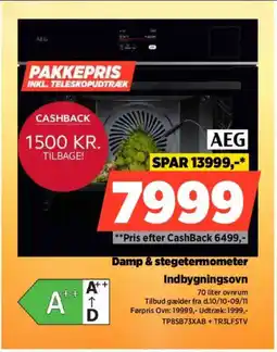 Power AEG Indbygningsovn TP8SB73XAB + TR3LFSTV tilbud