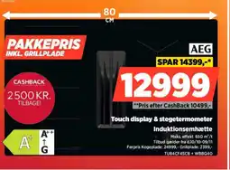 Power AEG Induktionsemhætte TU84CF4SCB + WBBQ40 tilbud
