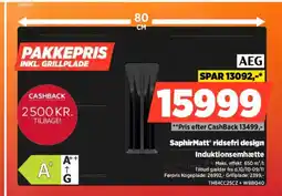 Power AEG Induktionsemhætte TH84CC2SCZ + WBBQ40 tilbud