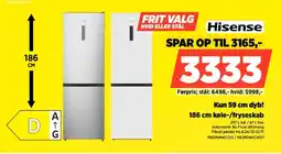 Power Hisense 186 cm køle-/fryseskab RB390N4CCD2/ RB390N4CWD1 tilbud