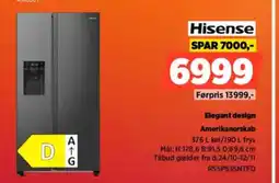Power Hisense Amerikanerskab RS5P535NTFD tilbud