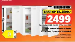 Power LIEBHERR 85 cm køle-, fryse- eller kombiskab TK14VD00/TK14VD01/TG14VD04 tilbud