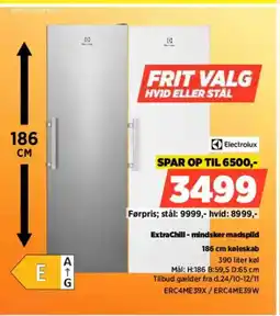 Power Electrolux 186 cm køleskab ERC4ME39X/ERC4ME39W tilbud