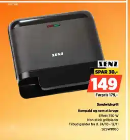 Power SENZ Sandwichgrill SESW1000 tilbud