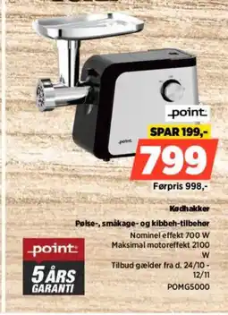 Power Point Kødhakker POMG5000 tilbud