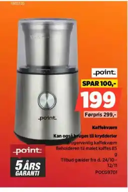 Power Point Kaffekværn POCG9701 tilbud