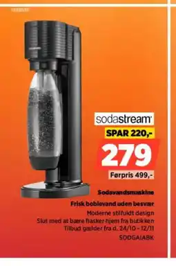 Power Sodastream Sodavandsmaskine SODGAIABK tilbud