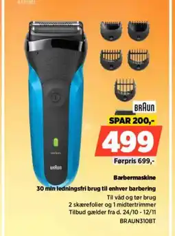 Power BRAUN Barbermaskine BRAUN310BT tilbud