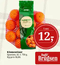 Dagli'Brugsen Klementiner tilbud