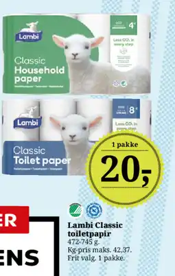 Dagli'Brugsen Lambi Classic toiletpapir tilbud