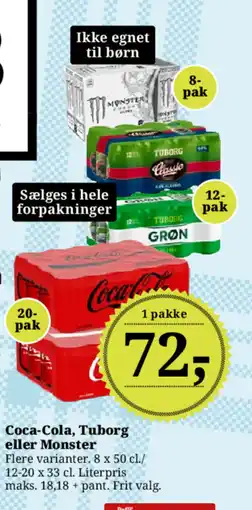 Dagli'Brugsen Coca-Cola, Tuborg eller Monster tilbud