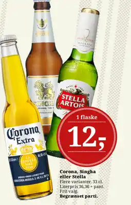 Dagli'Brugsen Corona, Singha eller Stella tilbud