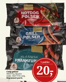 Dagli'Brugsen Coop pølser tilbud