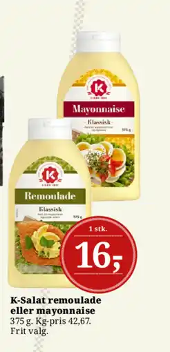 Dagli'Brugsen K-Salat remoulade eller mayonnaise tilbud