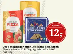 Dagli'Brugsen Coop majskager eller Leksands knækbrød tilbud