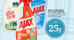 Dagli'Brugsen Biotex vaskemiddel eller Ajax rengøring tilbud