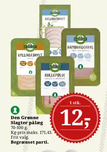 Dagli'Brugsen Den Grønne Slagter pålæg tilbud