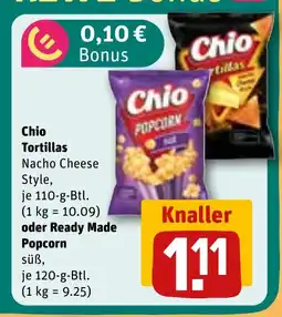 REWE DE Chio Tortillas oder Ready Made Popcorn tilbud