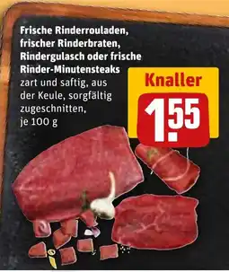 REWE DE Frische Rinderrouladen, frischer Rinderbraten, Rindergulasch oder frische Rinder-Minutensteaks tilbud