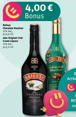 REWE DE Baileys Chocolate Hazelnut oder Original Irish Cream Liqueur tilbud