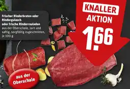 REWE DE Frischer Rinderbraten oder Rindergulasch oder frische Rinderrouladen tilbud