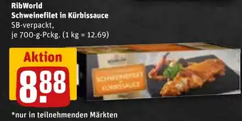 REWE DE RibWorld Schweinefilet in Kürbissauce tilbud