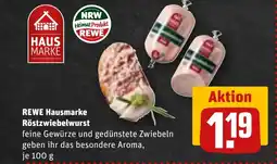 REWE DE REWE Hausmarke Röstzwiebelwurst tilbud