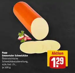 REWE DE Rupp Emmentaler Schmelzkäse tilbud