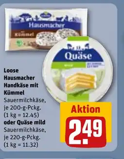 REWE DE Loose Hausmacher Handkäse mit Kümmel oder Quäse mild tilbud
