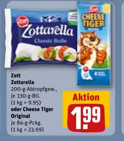 REWE DE Zott Zottarella oder Cheese Tiger Original tilbud