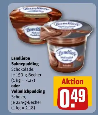 REWE DE Landliebe Sahnepudding oder Vollmilchpudding tilbud