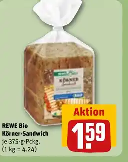 REWE DE REWE Bio Körner-Sandwich tilbud