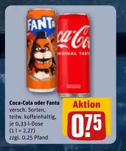 REWE DE Coca-Cola oder Fanta tilbud