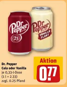 REWE DE Dr. Pepper Cola oder Vanilla tilbud
