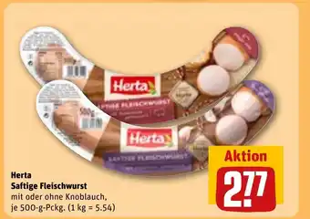 REWE DE Herta Saftige Fleischwurst tilbud
