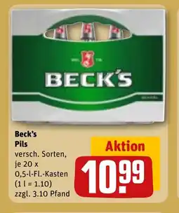 REWE DE Beck's Pils tilbud