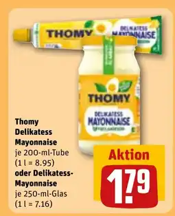 REWE DE Thomy Delikatess Mayonnaise oder Delikatess- Mayonnaise tilbud