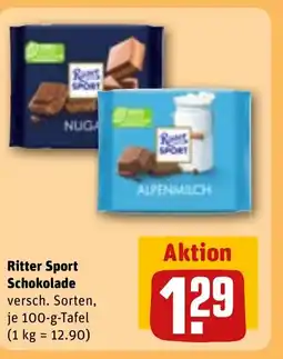 REWE DE Ritter Sport Schokolade tilbud