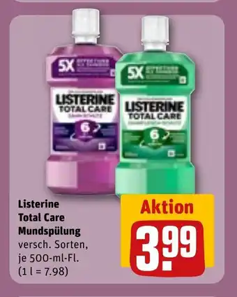 REWE DE Listerine Total Care Mundspülung tilbud