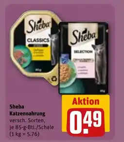 REWE DE Sheba Katzennahrung tilbud